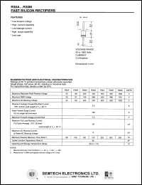 R30M datasheet: 1000 V, 3 A  fast silicon rectifier R30M