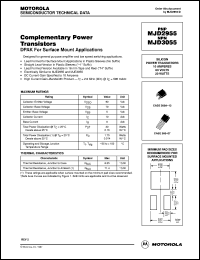 MJD3055T4 datasheet: Complementary Power Transistors MJD3055T4
