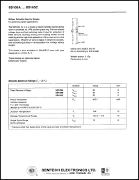 SD103A datasheet: 40 V, 15 A  silicon schottky barrier diode SD103A