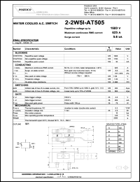 2-2W5I-AT505S16 datasheet: 1600 V, 625 A, 5.6 kA water cooled A.C.switch 2-2W5I-AT505S16