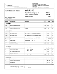 ARF370S45 datasheet: 4500 V, 485 A, 4 kA fast recovery diode ARF370S45