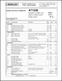 AT1228S32 datasheet: 3200 V, 1275 A, 20 kA phase control thyristor AT1228S32