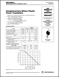 BD241C datasheet: Complementary Silicon Power Transistors BD241C