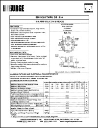 SB1501 datasheet: 100 V, 15.0 A  silicon bridge SB1501