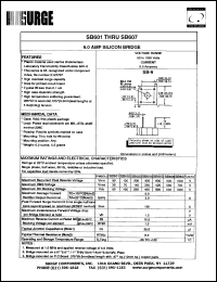 SB607 datasheet: 1000 V, 6.0 A  silicon bridge SB607