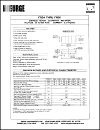 FR2B datasheet: 100 V, 2.0 A  surface mount ultrafast rectifier FR2B