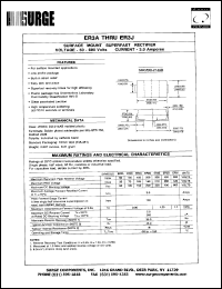 ER3G datasheet: 400 V, 3.0 A surface mount superfast rectifier ER3G