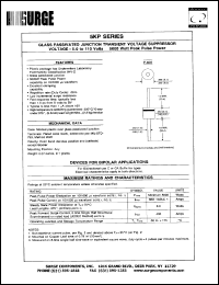 5KP6.0A datasheet: 6.0 V, 50 mA,  5000 W, glass passivated junction transient voltage suppressor 5KP6.0A
