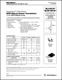 MJW16018 datasheet: Power 10A 800V NPN MJW16018