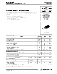 MJL21194 datasheet: Silicon Power Transistors MJL21194