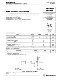 2N5038 datasheet: NPN Silicon Transistors 2N5038
