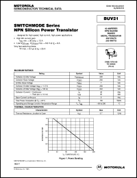 BUV21 datasheet: SWITCHMODE Series NPN Silicon Power Transistor BUV21