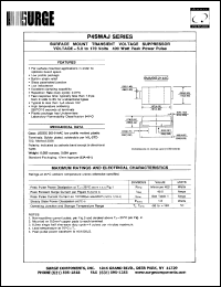 P4SMAJ5.0C datasheet: 5.0 V, 10 mA,  400 W, surface mount transient voltage suppressor P4SMAJ5.0C