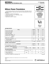 MJ21194 datasheet: Silicon Power Transistors MJ21194