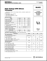 MJ423 datasheet: High-Voltage NPN Silicon Transistor MJ423