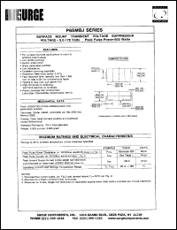 P6SMBJ5.0C datasheet: 5.0 V, 10 mA,  600 W, surface mount transient voltage suppressor P6SMBJ5.0C