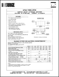 UF3A datasheet: 50 V, 3.0 A,  surface mount ultrafast rectifier UF3A