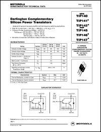 TIP147 datasheet: Power 10A 100V PNP TIP147