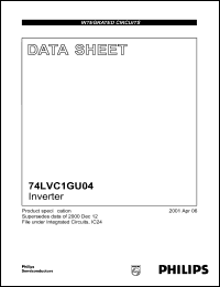 74LVC1GU04GW datasheet: 1.65-5.5 V Inverter 74LVC1GU04GW