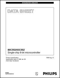 P80C552-4A68 datasheet: 16 MHz, single-chip 8-bit microcontroller P80C552-4A68