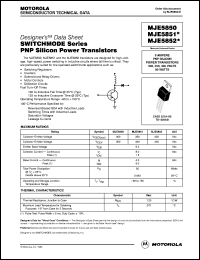MJE5852 datasheet: SWITCHMODE Series PNP Silicon Power Transistors MJE5852