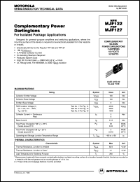 MJF127 datasheet: Complementary Power Darlingtons MJF127