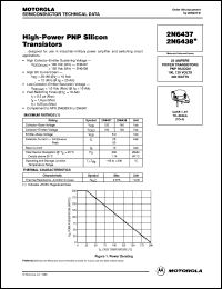 2N6438 datasheet: High-Power PNP Silicon Transistors 2N6438