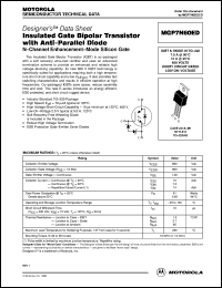 MGP7N60ED datasheet: Insulated Gate Bipolar Transistor with Anti-Parallel Diode N-Channel MGP7N60ED