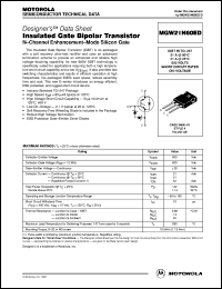 MGW21N60ED datasheet: Insulated Gate Bipolar Transistor with Anti-Parallel Diode N-Channel MGW21N60ED