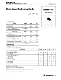 MMBD914LT3 datasheet: High Speed Switching Diode MMBD914LT3