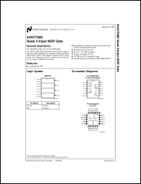 54ACTQ02MDA datasheet: QUAD 2-INPUT NOR Gate 54ACTQ02MDA