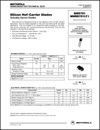 MBD701 datasheet: Schottky Barrier Diode MBD701