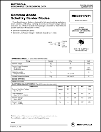 MMBD717LT1 datasheet: Common Anode Schottky Barrier Diode MMBD717LT1