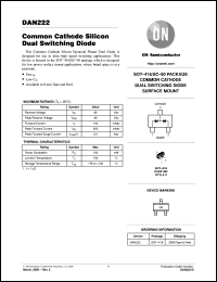 DAN222 datasheet: Common Cathode Dual Switching Diode DAN222