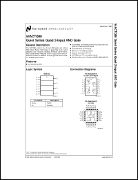 5962-89547022A datasheet: Quiet Series Quad 2-Input AND Gate 5962-89547022A