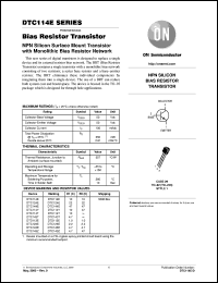 DTC114TRLRP datasheet: Bias Resistor Transistor DTC114TRLRP