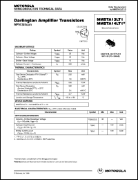 MMBTA13LT3 datasheet: Darlington Amplifier Transistor NPN MMBTA13LT3