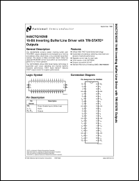 54ACTQ16240FMQB datasheet: 16-Bit Inverting Buffer/Line Driver with TRI-STATE Outputs 54ACTQ16240FMQB