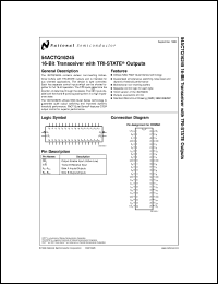 54ACTQ16245WRQV datasheet: 16-Bit Transceiver with TRI-STATE Outputs 54ACTQ16245WRQV