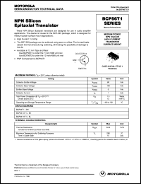 BCP56-10T1 datasheet: NPN Epitaxial Transistor BCP56-10T1