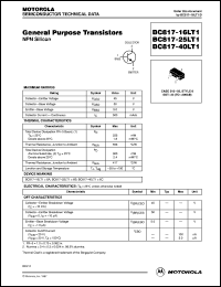 BC817-25LT3 datasheet: General Purpose Transistor NPN BC817-25LT3