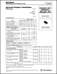 BC846ALT1 datasheet: General Purpose Transistor NPN BC846ALT1