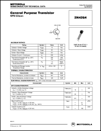 2N4264 datasheet: General Purpose Transistor 2N4264