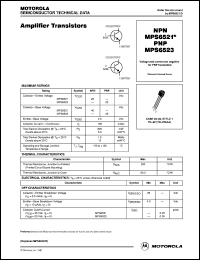 MPS6521RLRA datasheet: Amplifier Transistor NPN MPS6521RLRA