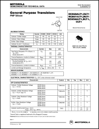 BC856ALT3 datasheet: General Purpose Transistor PNP BC856ALT3