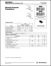 BCX17LT1 datasheet: General Purpose Transistors BCX17LT1