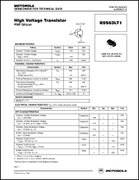 BSS63LT1 datasheet: High Voltage Transistor PNP BSS63LT1