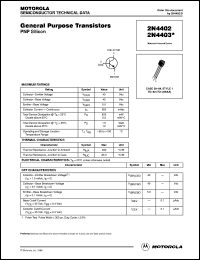 2N4403 datasheet: General Purpose Transistors PNP 2N4403