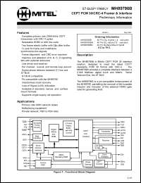 MT89790BS datasheet: 0.3-7.0V; 40mA; CEPT PCM 30/CRC-4 framer & interface circuit. For primary rate ISDN network nodes, multiplexing equipment, private network: PBX to PBX links MT89790BS