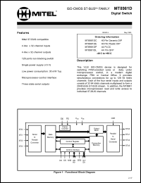 MH8981DC datasheet: 5V; 30mW; digital switch MH8981DC